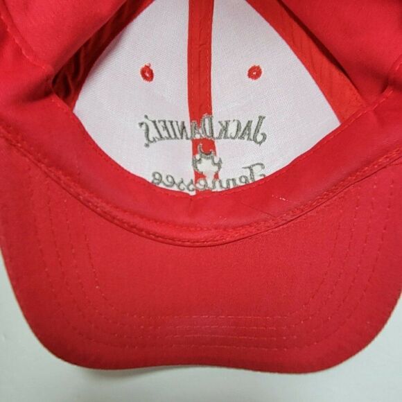 Jack Daniels Baseball Hat Tennessee Fire Stitched Red Adjustable Strap Unisex - Picture 10 of 12